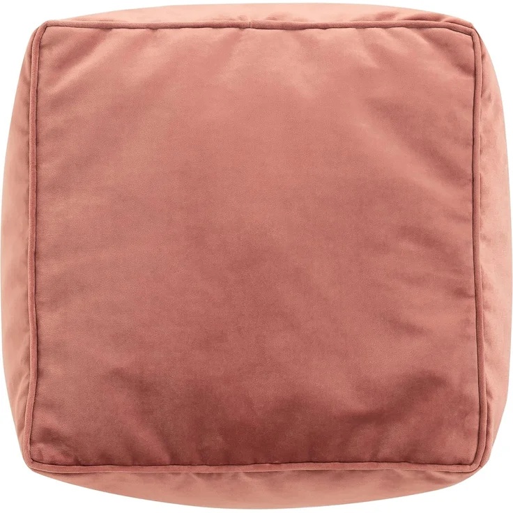 Icon Amara Hocker, Rosa, Flauschiger Samt Stoff, Samt Sitzsack, Sitzpuff Hocker mit Füllung, Fußhocker für das Wohnzimmer, Deko Wohnzimmer – Bild 4
