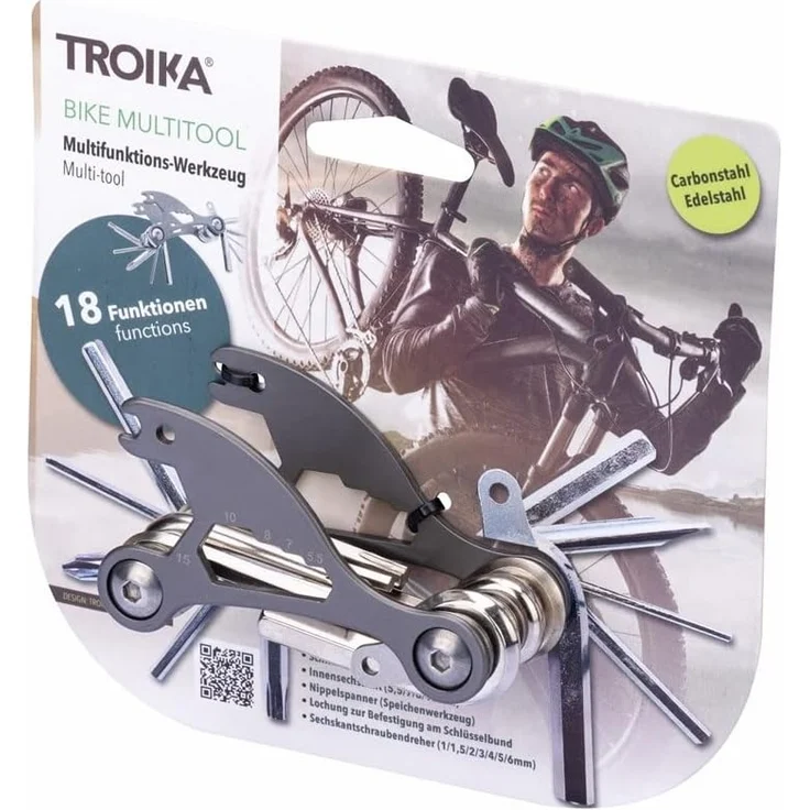 Troika Multifunktions-Werkzeug für das Fahrrad mit 18 Funktionen titanfarben – Bild 5