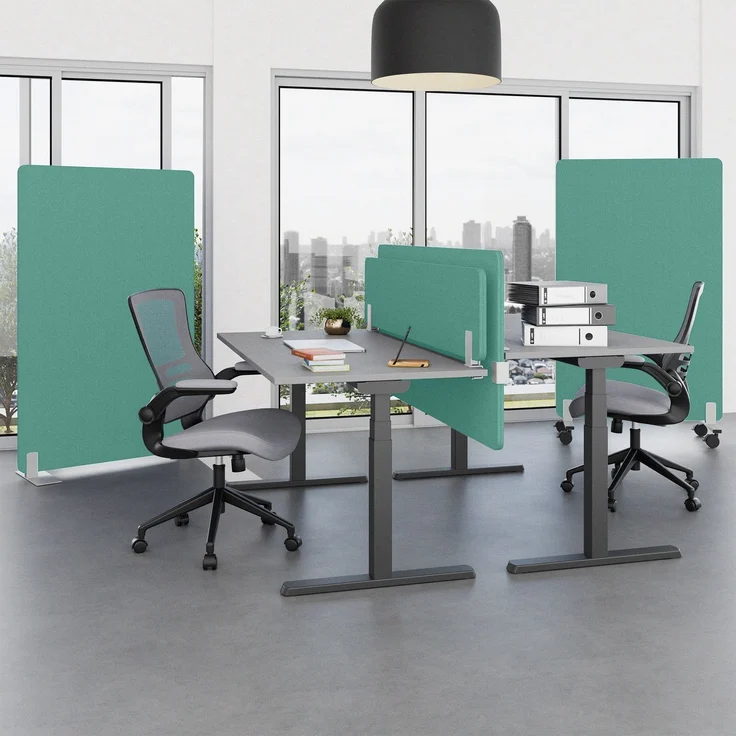 Rheinland Möbel FocusWall STWR1014 – Akustik-Stellwand 1000×1400 mm in Stofffarbe Campeche inkl. Rollen – Mobile Schreibtisch-Trennwand für Büro & Homeoffice – Schallschutz – Made in Germany – Bild 3