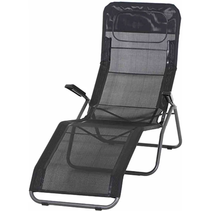 Siena Garden Sonnenliege ANCO, 144 x 72,5 x 103,5 cm J40966 schwarz – Bild 1