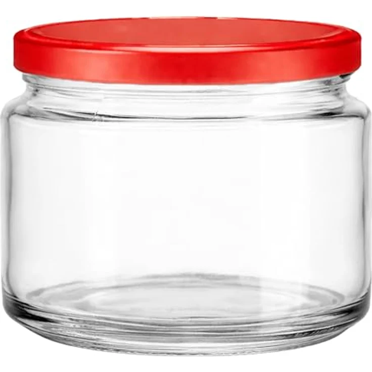 hocz 25x Marmeladengläser 330 ml | mit Deckel Rot TO 82 | Einmachgläser mit Schraubdeckel zum befüllen | Sturzgläser für Marmelade Schraubgläser | leere Gläser Set | 25 Stück – Bild 4