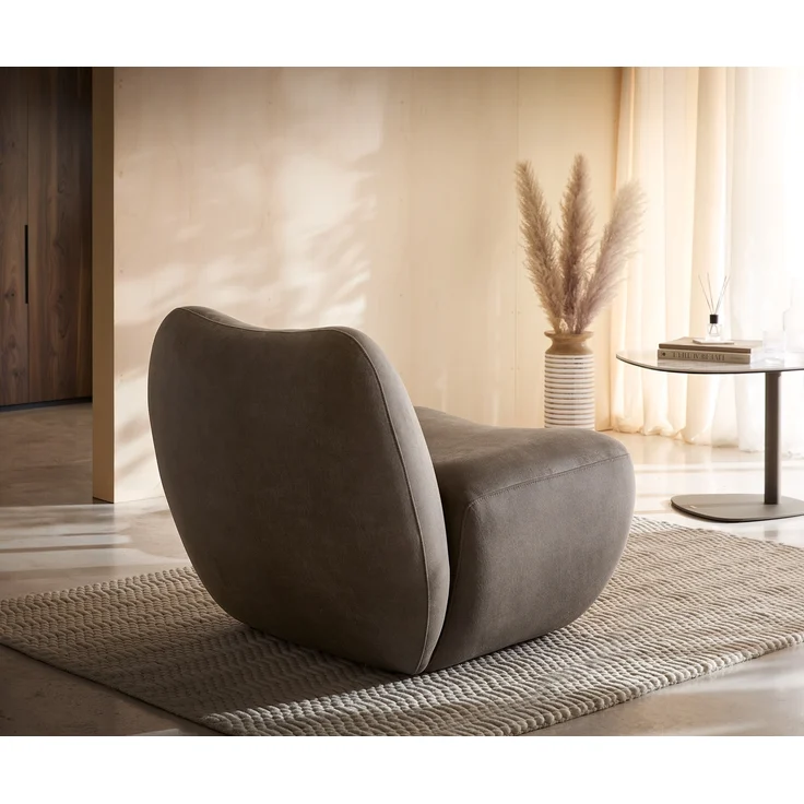 Loungesessel Zena 75x85 cm Taupe Vintage – Bild 4