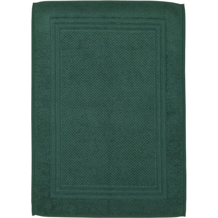 ROSS Duschmatte Unifond, Höhe 1 mm, fußbodenheizungsgeeignet, strapazierfähig, Baumwolle, rechteckig, Uni mit Bordüre, Badezimmerteppich, waschbar