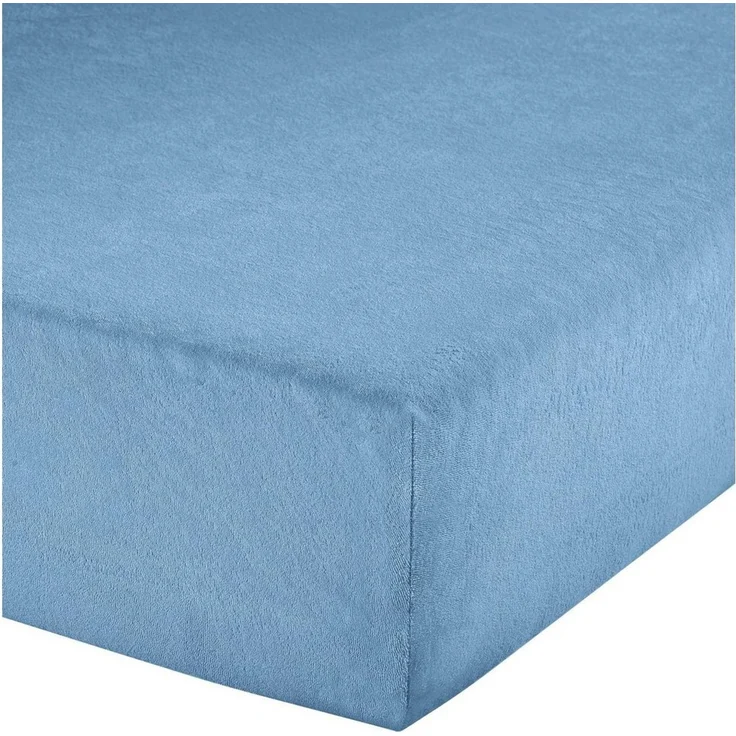 Erwin Müller Spannbettlaken Spannbettlaken "Erding", Frottee, Gummizug: Rundumgummi, (1 Stück), Frottee-Stretch Uni, Hellblau, Spannbettlaken | 90x190 - 100x200 cm – Bild 1