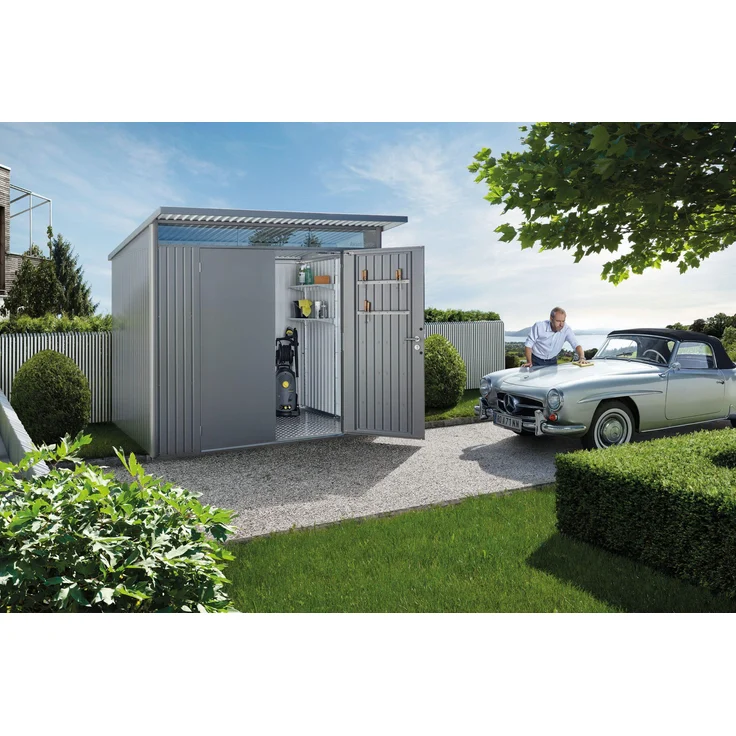 Biohort Gerätehaus AvantGarde, A4: 180 x 380 x 222 (b x t x h) cm, quarzgrau-metallic – Bild 2