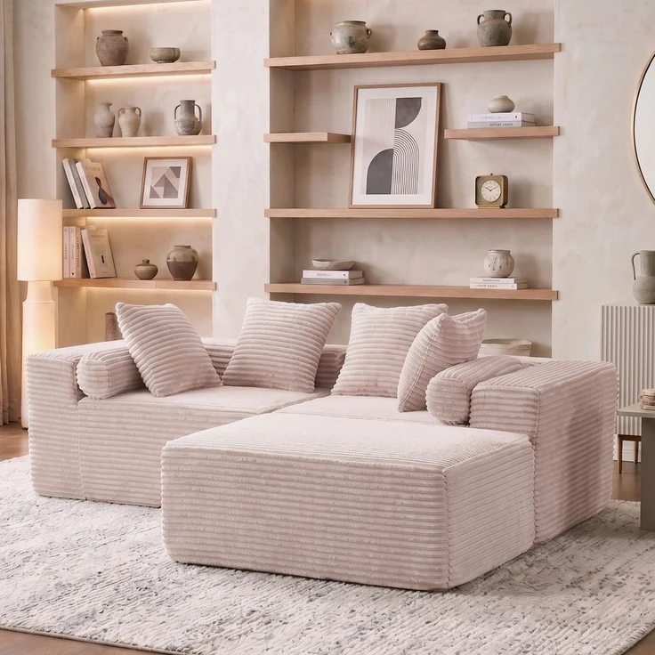 3-Sitzer Sofa, B 266 x T 110 x H 60,01 cm, modular mit Chaise – Bild 2