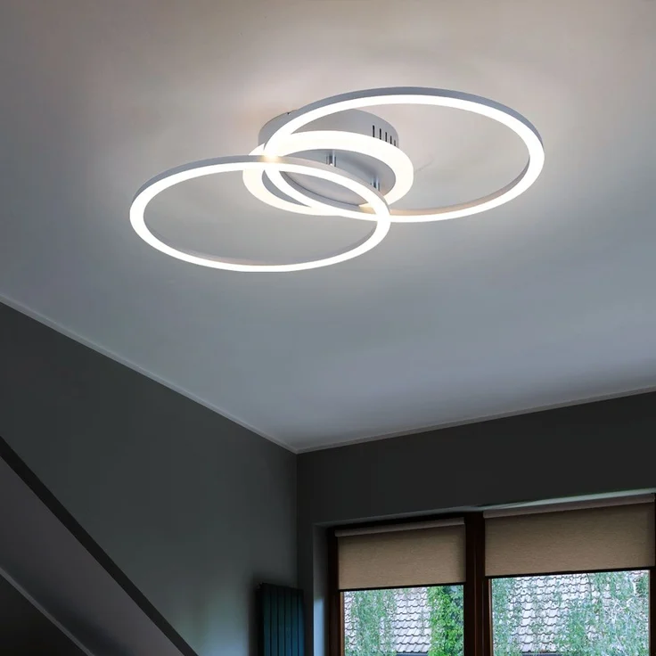 LED Deckenleuchte, Ringe, Switch-Dimmer, B 50 cm – Bild 5