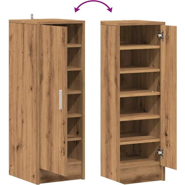 vidaXL Schuhschrank Artisan-Eiche 32x35x92 cm Holzwerkstoff 856709 – Bild 7