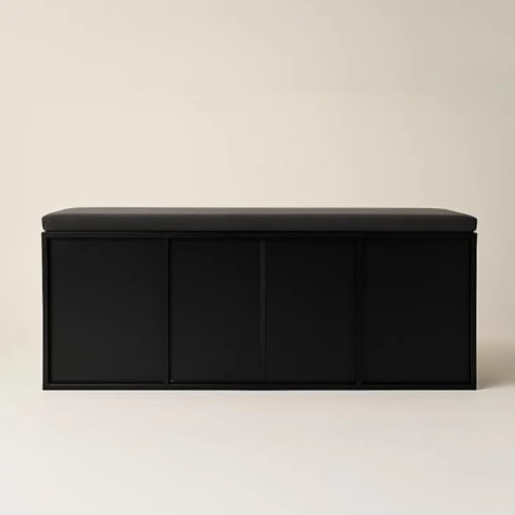 BOXIMO Schuhschrank Schuhschrank mit Sitzfläche PORTA, 103 x 30 x 46 cm (Schuhschrank PORTA mit Sitzbank) – Bild 4