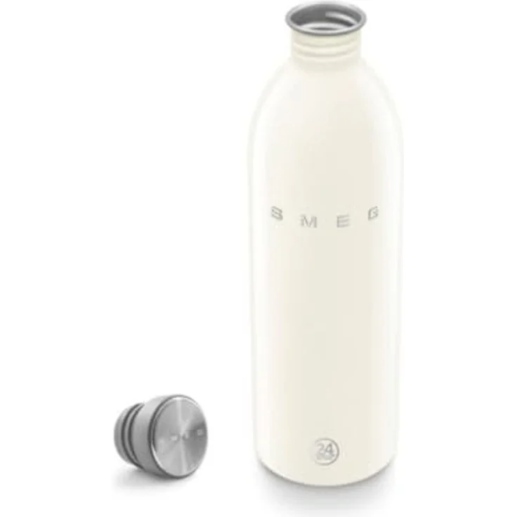 SMEG x 24Bottles Edelstahl Trinkflasche Wasserflasche 1L Creme WBF02CR – Bild 3