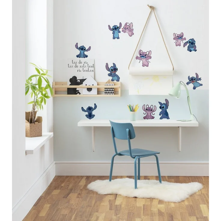 Komar Wandtattoo Stitch and Angel Happy - Größe 50 x 70 cm (12 St), Künstler: Komar, selbstklebend, Wandsticker, Kinderzimmer – Bild 4