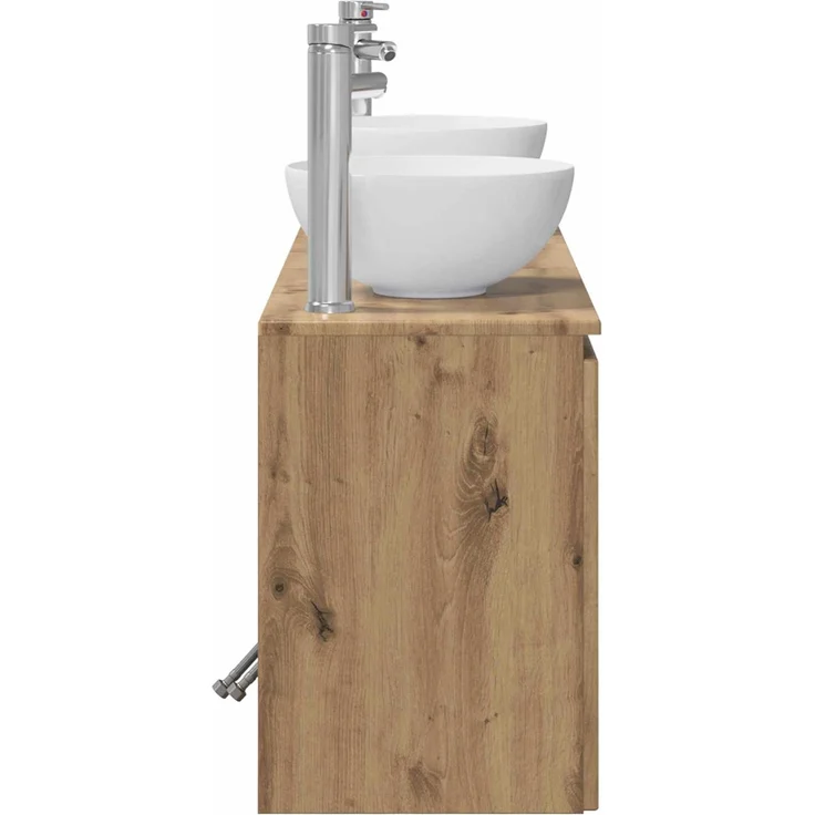 vidaXL Wandmontiertes Badezimmerschrank-Set 3 stk. Artisan-Eiche 3405626 – Bild 7