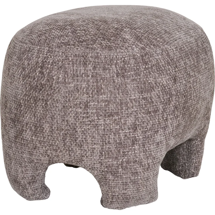 Fußhocker >Nazare< in Grau, Polyester, Schaumstoff - 53x38x41cm (BxHxT) – Bild 4