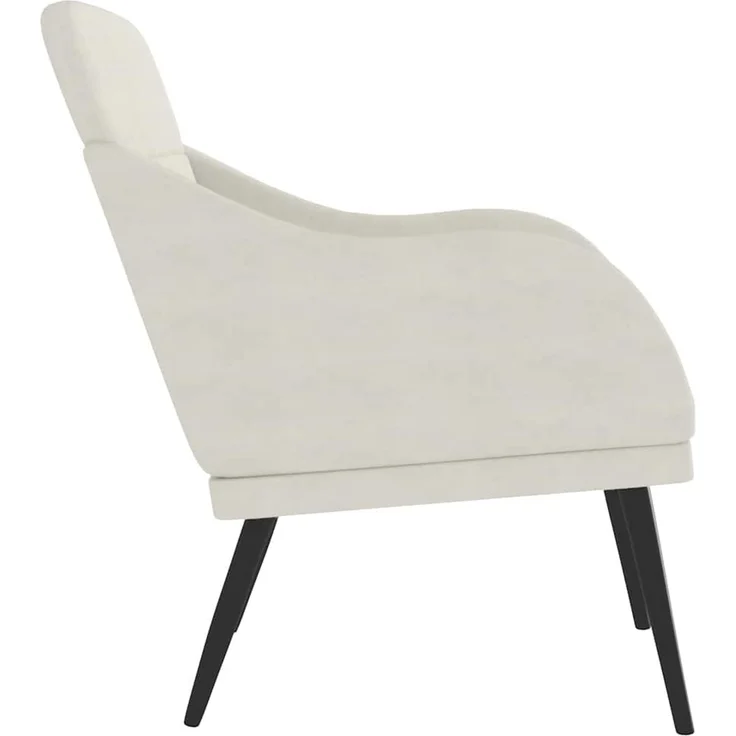 Sessel wohnzimmer, Relaxsessel Creme 63x76x80 cm Samt – Bild 4
