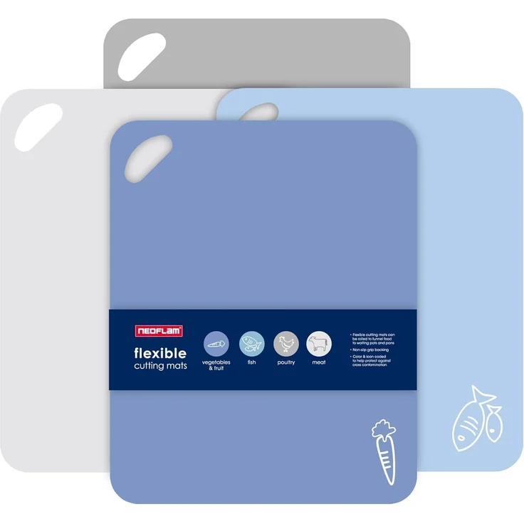 NEOFLAM® Schneidebrett Flexible Schneidematten, 4tlg, Kunststoff, (4-St) – Bild 1