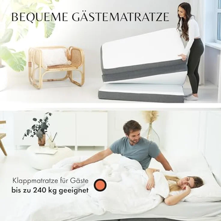 Klappmatratze Gästematratze Klappbar Mittel Hart H3 - Test SEHR GUT, DYNMC you, (Gästebett klappbar - Faltmatratze, Bodenmatratze) – Bild 7