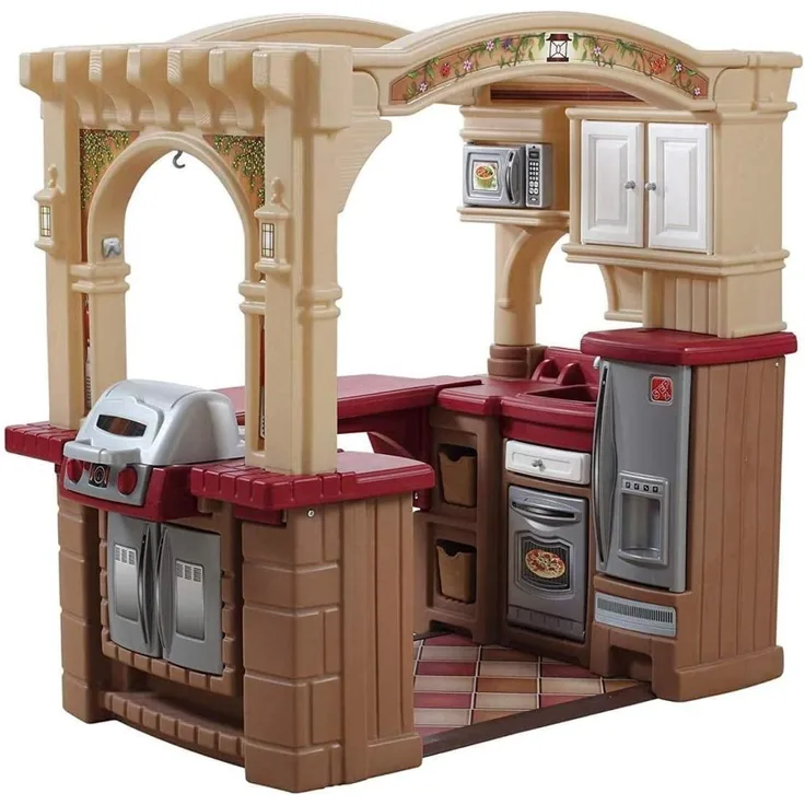 Step2 'Grand Walk-in Kitchen and Grill' Spielküche, 119 x 117 x 92 cm, inkl. mehr als 100 Zubehör-Teilen, ab 2 Jahren