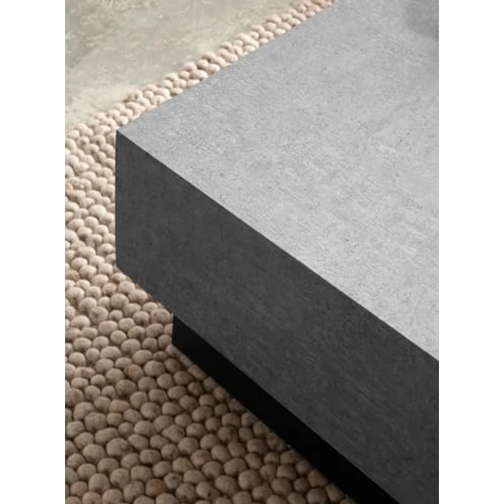 Livetastic Couchtisch Grau, quadratisch, Holzwerkstoff in Betonoptik, 65x40x65 cm, offenes Fach, einfacher Aufbau – Bild 6