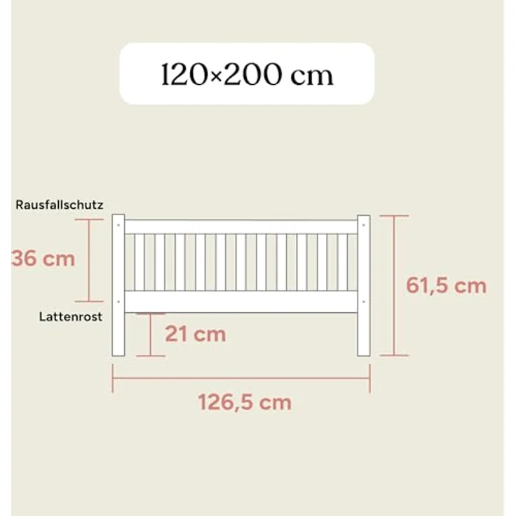 Ehrenkind Kinderbett Livo aus massivem Buchenholz, FSC® zertifiziert, inkl. Rausfallschutz (langlebig & flexibel, Kinder Bett in Buche, Kinderbetten) – Bild 3