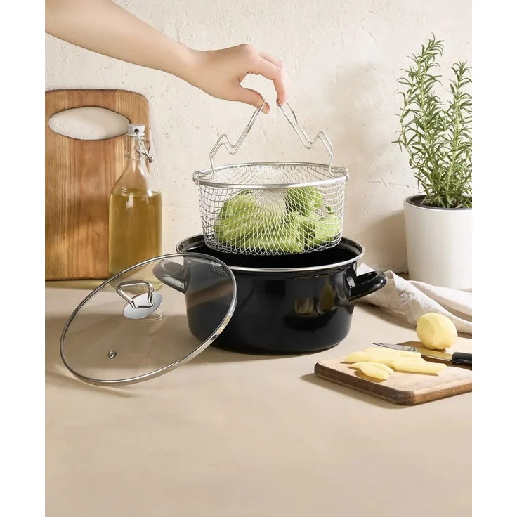 Hermia Concept 'Davet-400' Topf, Schwarz, Ø 22 cm, 3500 ml – Bild 1