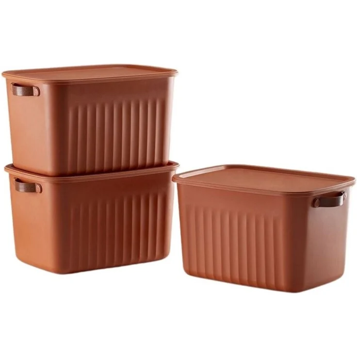 Luxury Bites Aufbewahrungsbox mit Deckel, 20L-15L -10L BPA-freie Kunststoff, nestbar und stapelbar (6 Farben, 9 Farbkombiationen, 3er Set) – Bild 2