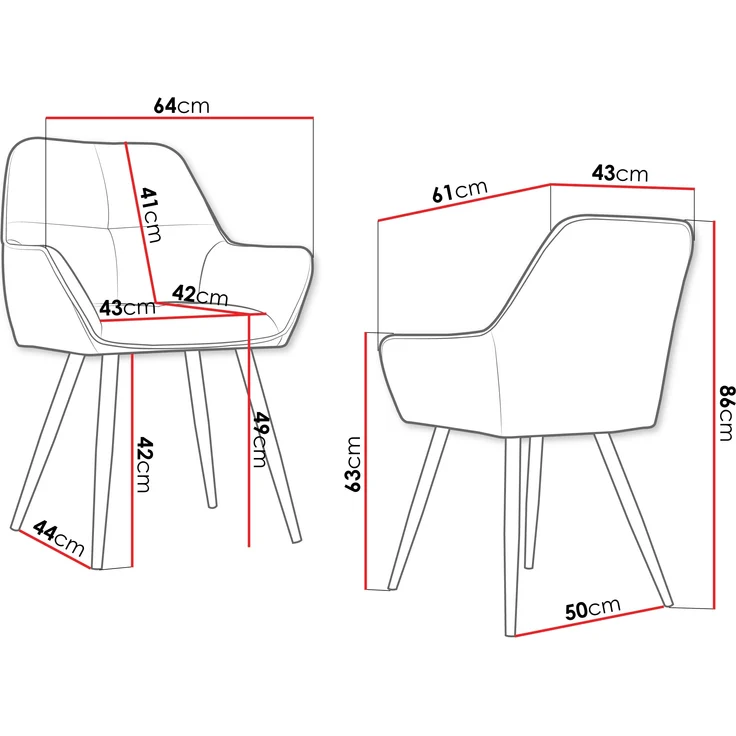 Stühl Antovei Cord (Farbe: Poso 110) – Bild 5