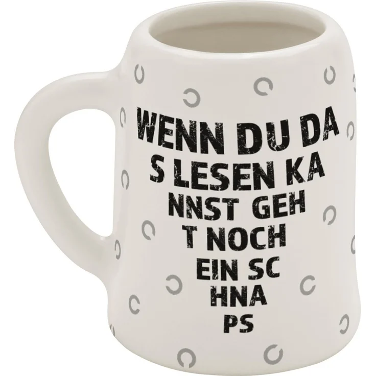 Schnapskrug Schnapsglas Stamper Keramik Sheepworld LESEN 73847 – Bild 2