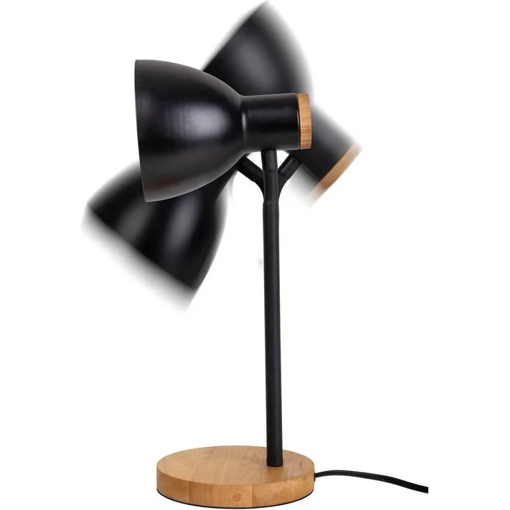 näve Schreibtischlampe Marie, ohne Leuchtmittel, Fuß und Schirm z.T. aus Holz, Schirm flexibel beweglich, E14 – Bild 2