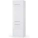 Kühlumbauschrank Fame-Line Weiß Hochglanz 60 cm Vicco