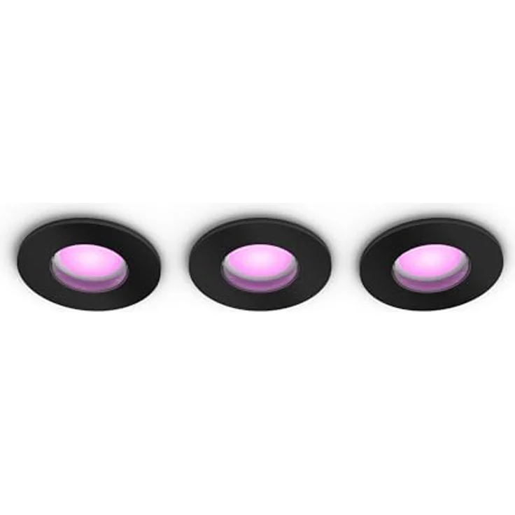 Philips Hue White&Col. Amb. Xamento Einbauspot schwarz 3x4.2W – Bild 3