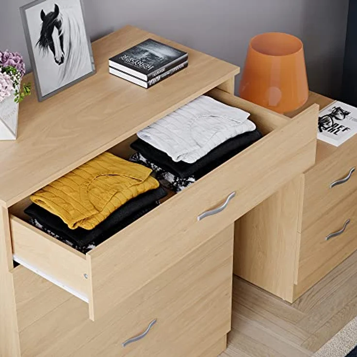 Vida Designs Riano Kommoden & Sideboards, Mitteldichte Holzfaserplatte, Pinnie, Standard – Bild 6