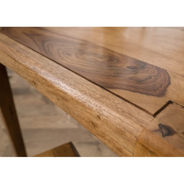 Beistelltisch 3er-Set Sheesham 50x50 / 40x40 / 31,5 x34 braun lackiert ANCONA #112 – Bild 7