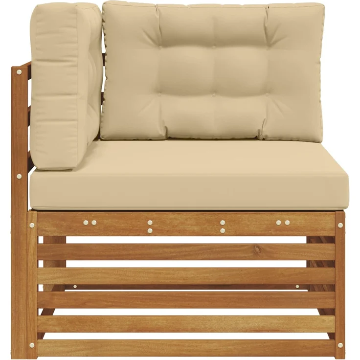 vidaXL Outdoor Ecksofa Massivholz Akazie Natur 900571 – Bild 4