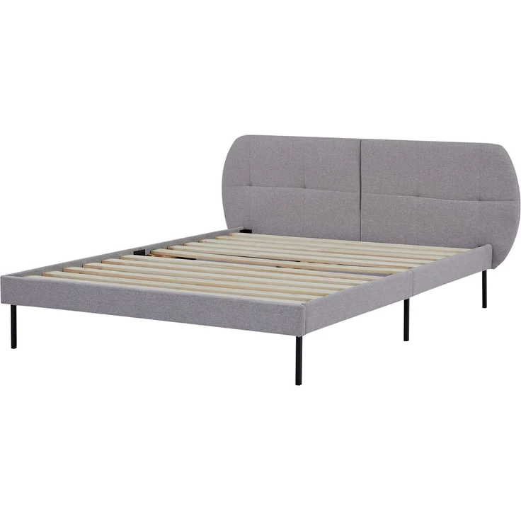 Polsterbett Porvoo Textil 140x200 cm Grau [en. casa] – Bild 3