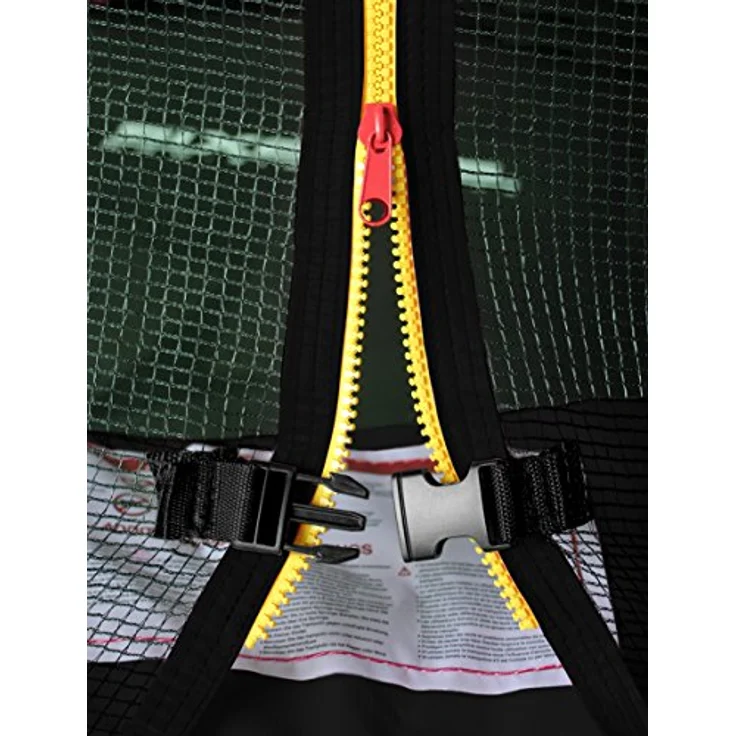 SixBros. SixJump 1,40 M Gartentrampolin Schwarz, mit Sicherheitsnetz und verzinktem Stahlrahmen, max. Belastbarkeit 80 kg – Bild 2