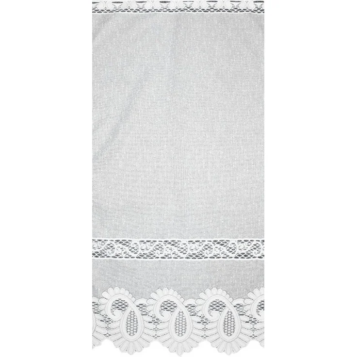 HOME WOHNIDEEN Scheibengardine 022357 Cafehaus LEONORA Jacquard fein, weiß, versch. Größen (1 St), transparent, Polyester – Bild 3