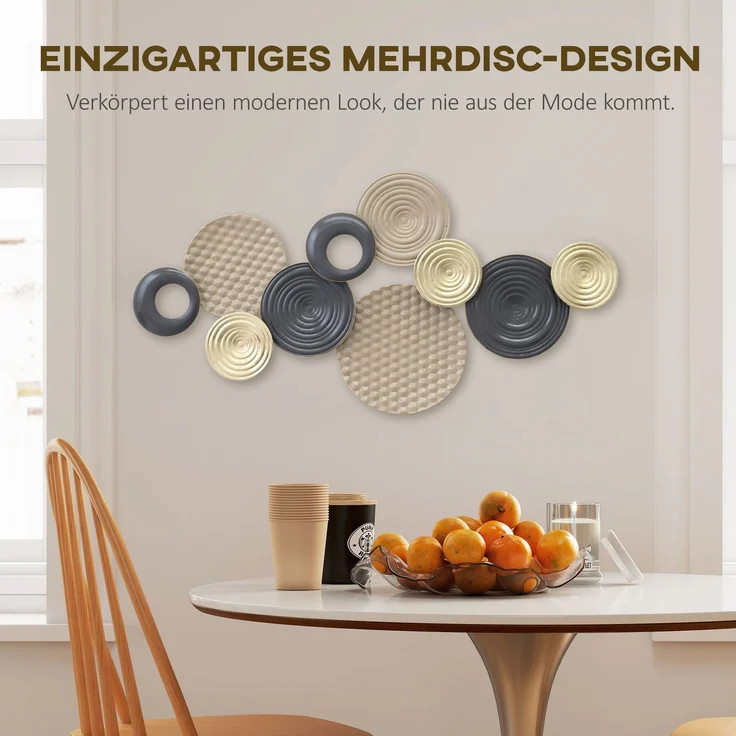 MELAYR, Wanddekoration, 3D-Design, Metallrahmen, vielseitig einsetzbar, Mehrfarbig, 100 x 5.5 x 50 cm, Khaki – Bild 6