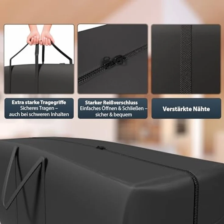 BigDean Aufbewahrungstasche 3 Stück Große Aufbewahrungstaschen 85x55x35 cm (3-tlg, Aufbewahrungstasche/n), Robust, Langlebig, Transport, Lagerung, Faltbar Platzsparend – Bild 5