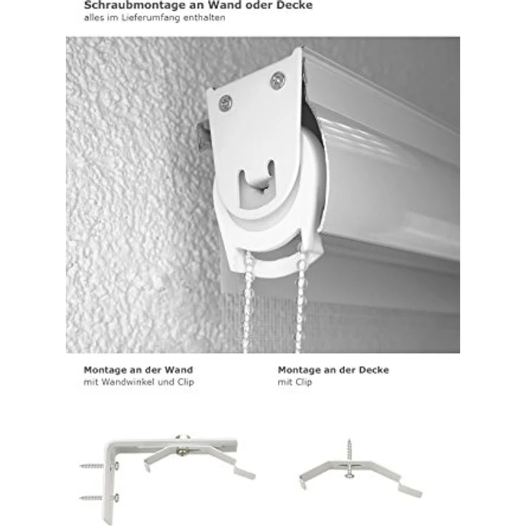 Lysel - Qualitätsdoppelrollo basaltgrau, (B x H) 110cm x 175cm in grau/basaltgrau – Bild 4
