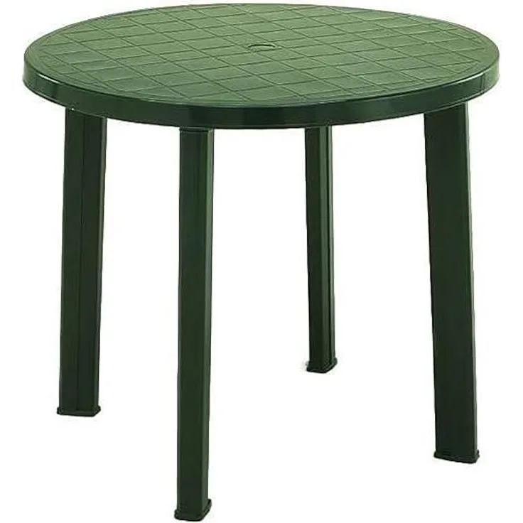 Gartentisch Tondo 90cm rund grün Kunststoff Terrassentisch Balkontisch Gartenmöbel