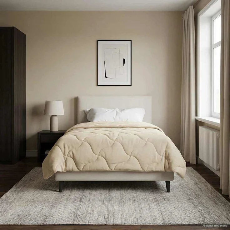 vidaXL Winterbettdecke 135 x 200 cm Winter Creme Atmungsaktiv 42026361 – Bild 4