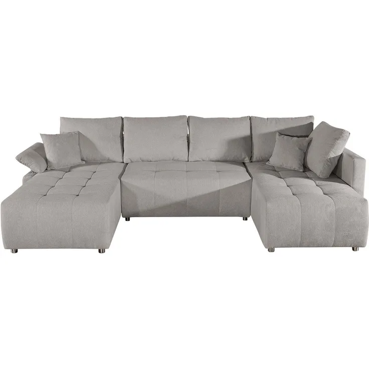 COLLECTION AB Wohnlandschaft Funtastic U-Form, B:288 cm, Schlaffunktion, Bettkasten, auch in Cord, Schlaffunktion, Bonnelfederkern, Rückenkissen, Armteilverstellung