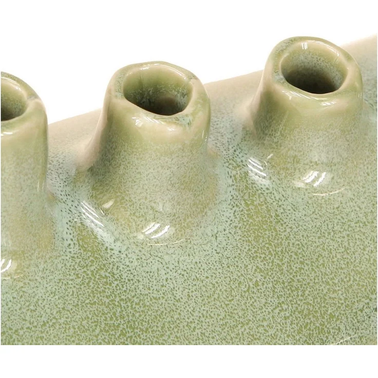 Viana Übertopf Deko Keramikvase Hellgrün Moderne Blumenvase Schiffchen 23cm – Bild 2