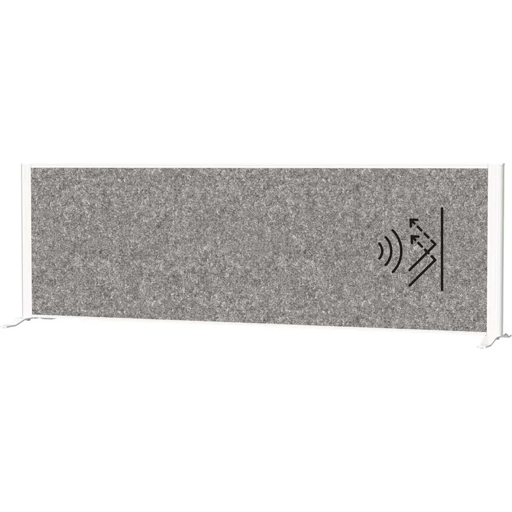 MAUL Tisch Trennwand Akustik MAULconnecto 160x50 cm | Raumteiler für Schreibtisch, Sideboard | Raumtrenner mit Standfüßen | Akustikvlies (4000 g/m²) als Sichtschutz und Schalldämmung