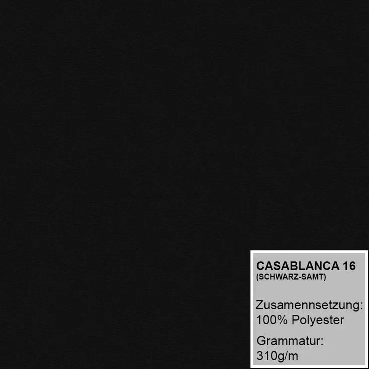 Ecksofa MODENA 320 cm x 185 cm – Stoff: CASABLANCA Schwarz 16 Farbe: Schwarz – Bild 5