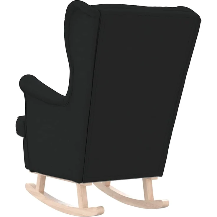 Schaukelsessel, Schaukelstuhl Schwarz 74x90x102 cm Stoff – Bild 6