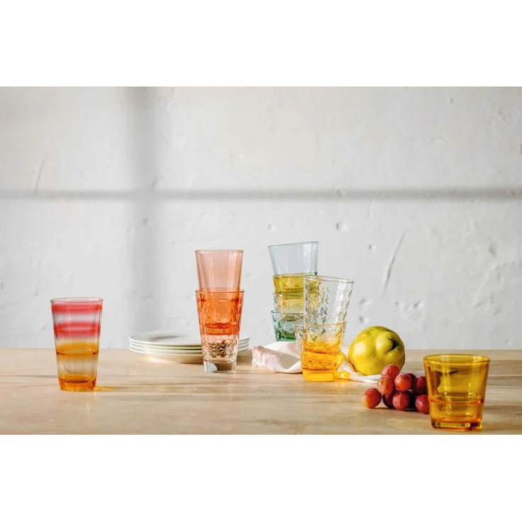 Leonardo OPTIC Trinkglas groß 300 ml Boden Bunt 6er Set – Bild 8