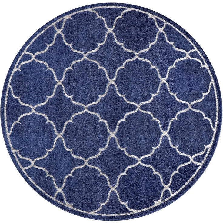 Sanat 'Berlin' Teppich, Höhe: 6 mm, In -und Outdoor geeignet, Blau, 150 cm Rund – Bild 2
