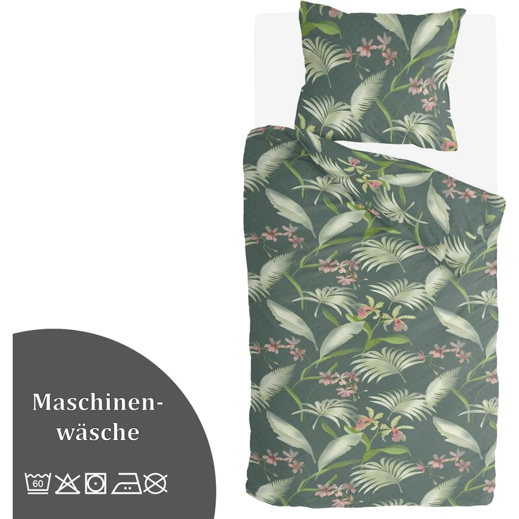 Bettwäsche-Set (135x200cm) - Byrklund Greens & Flowers – Bild 4