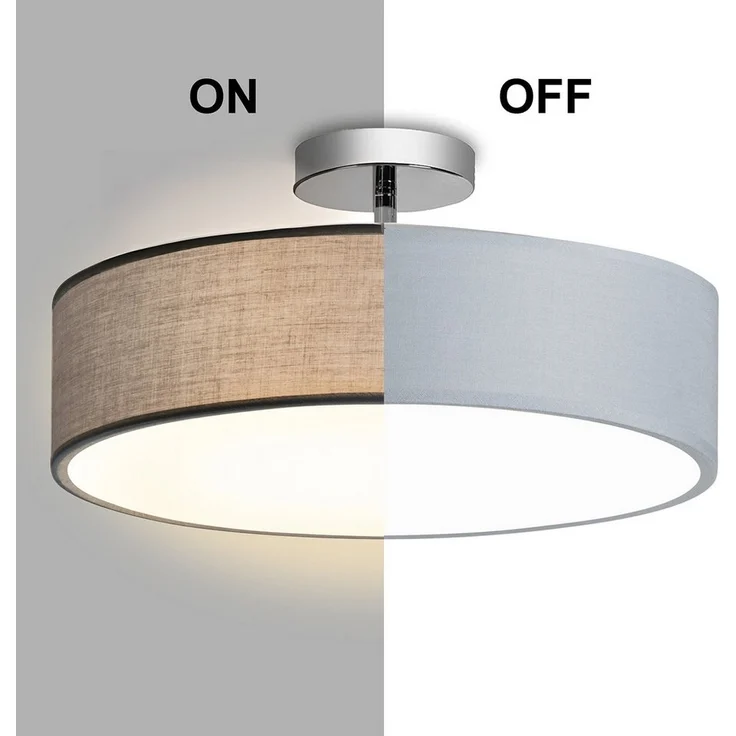 Zedelmaier Lampenschirm Deckenlampe Deckenleuchte mit Stoff-Lampenschirm, Wohnzimmerlampe Schlafzimmer Kinderzimmer Flur Lampe – Bild 2